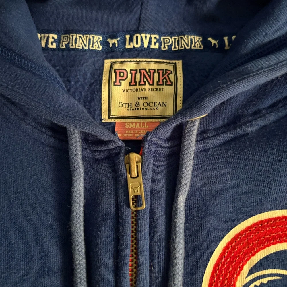 Victoria's Secret Blue and Silver Cubs Full Zip Hoodie - Picture 5 of 6